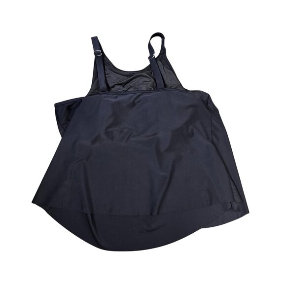 NWOT | Black Tankini Swimsuit High Waisted Tummy Control 2 Piece | XXL - Picture 4 of 6